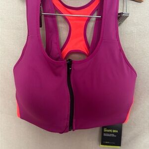 Nike Magenta and Neon Orange Sports Bra